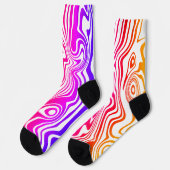 Wavy Strip Colour Socks Socken (Linkes Detail)