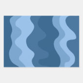 Wavy Strip farbenfrohe Retro Earthy Gift Geschenkpapier Set (Vorderseite 3)