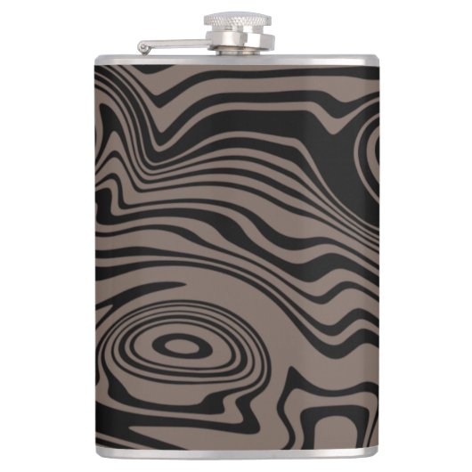 Wavy Strip Flask oder Color wählen Flachmann (Vorderseite)