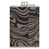 Wavy Strip Flask oder Color wählen Flachmann (Rückseite)
