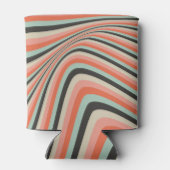 Wavy Stripes Aqua Peach Custom Brautparty Dosenkühler (Rückseite)