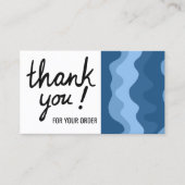 Wavy Stripes Vielen Dank für Ihre Bestellung Shopp Visitenkarte (Vorderseite)