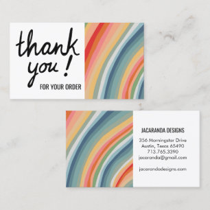 Wavy Stripes Vielen Dank für Ihre Bestellung Shopp Visitenkarte