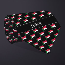 Wavy Sudan Flag Pattern  Krawatte