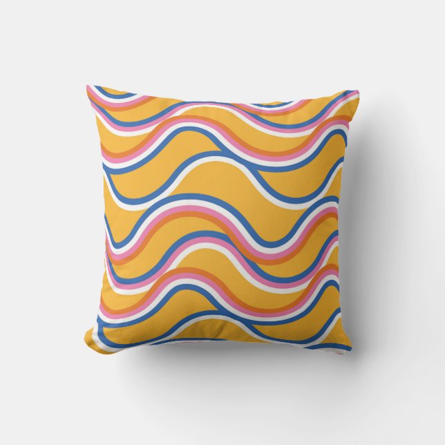 Wavy Summer Stripes Kissen (Vorderseite)