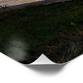 Wavy sunset poster (Ecke)