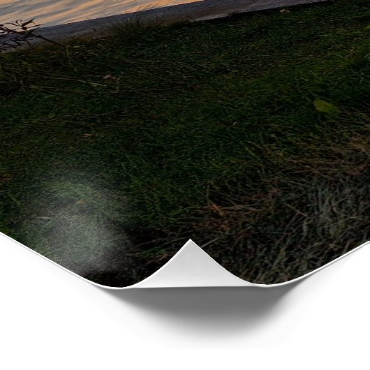 Wavy sunset  poster (Ecke)