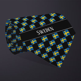 Wavy Sweden Flag Pattern  Krawatte