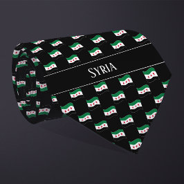 Wavy Syria Flag Pattern Krawatte
