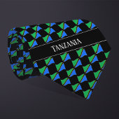 Wavy Tanzania Flag Pattern  Krawatte