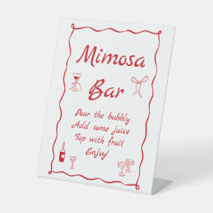 Wavy Thats Amore Brautparty Mimosa Bar Sockelschild