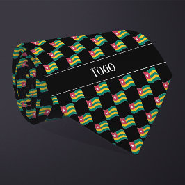 Wavy Togo Flag Pattern Krawatte