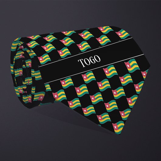 Wavy Togo Flag Pattern  Krawatte