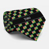 Wavy Togo Flag Pattern  Krawatte (Gerollt)