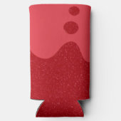 Wavy Tomato Red Custom Can Cooler Selters Dosenkühler (Rückseite)