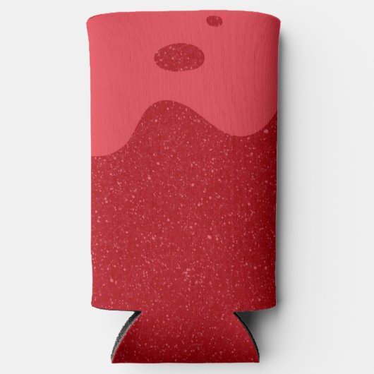 Wavy Tomato Red Custom Can Cooler Selters Dosenkühler (Vorderseite)