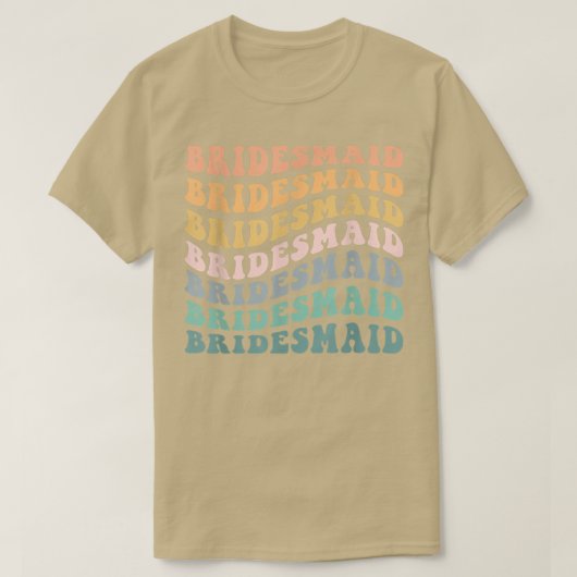 Wavy Trauzeugin Bridge zu Bridesmaid Bachelor T-Shirt (Design vorne)
