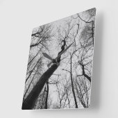 Wavy_Tree_Clock Quadratische Wanduhr (Winkel)