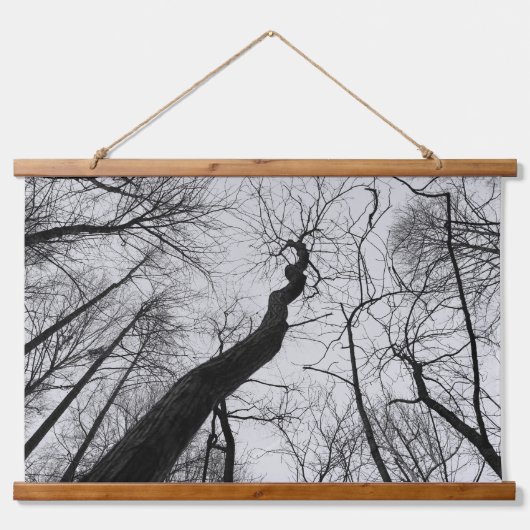 Wavy_Tree_Tapestry  Wandteppich Mit Holzrahmen (Vorne)