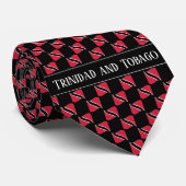 Wavy Trinidad and Tobago Flag Pattern Krawatte (Gerollt)