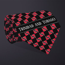 Wavy Trinidad and Tobago Flag Pattern  Krawatte