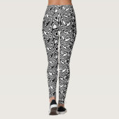 Wavy Trippy optische Illusion Ying Yang Muster Leggings (Rückseite)