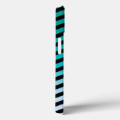 Wavy Turquoise Stripes Case-Mate iPhone Hülle (Rückseite / Rechts)
