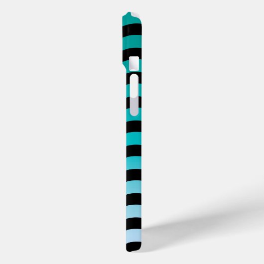 Wavy Turquoise Stripes Pattern Case-Mate iPhone Hülle (Rückseite / Links)