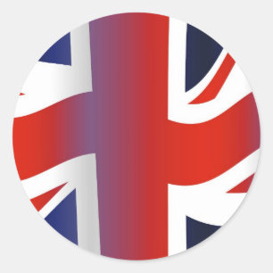 Wavy UK Runder Aufkleber