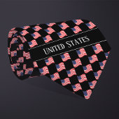Wavy United States Flag Pattern Krawatte