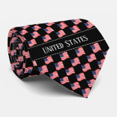 Wavy United States Flag Pattern  Krawatte (Gerollt)