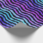 Wavy Wasserfarbe - cyan und lila : Geschenkpapier (Ecke)