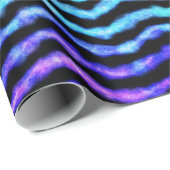 Wavy Wasserfarbe - cyan und lila : Geschenkpapier (Rolleneckpunkt)