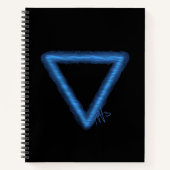 Wavy Water Element Alchemy Symbol Spiral Notizblock (Vorderseite)