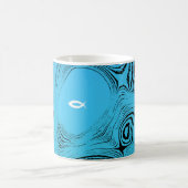 Wavy Waters Jesus Fish Kaffeetasse (Mittel)