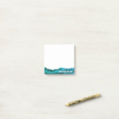 Wavy Waters Jesus Fish Post-it Klebezettel (Auf Schreibtisch)