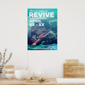 Wavy Waters Jesus Fish Poster (Küche)