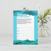 Wavy Waters Jesus Fish Visitenkarte Begleitkarte (Stehend Vorderseite)