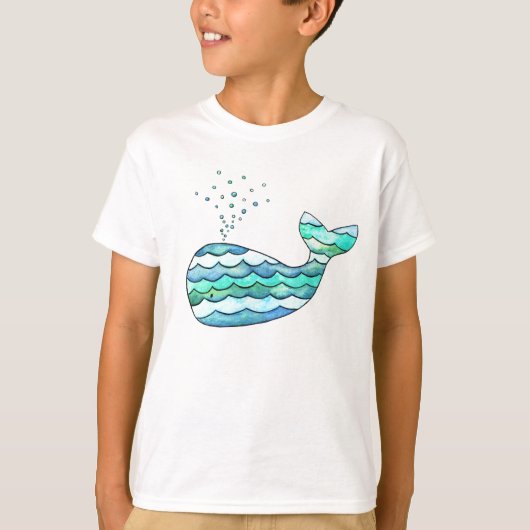 Wavy Whale T-Shirt (Vorderseite)