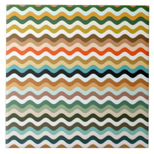Wavy Zigzag Multicolor Muster Fliese