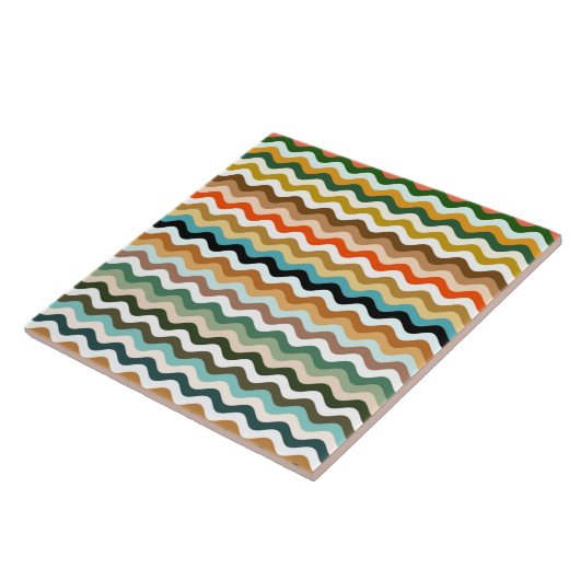Wavy Zigzag Multicolor Muster Fliese (Seite)