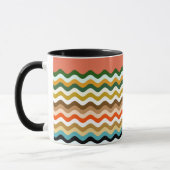 Wavy Zigzag Multicolor Muster Tasse (Links)