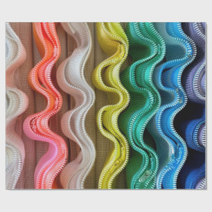 Wavy Zippers Geschenkpapier