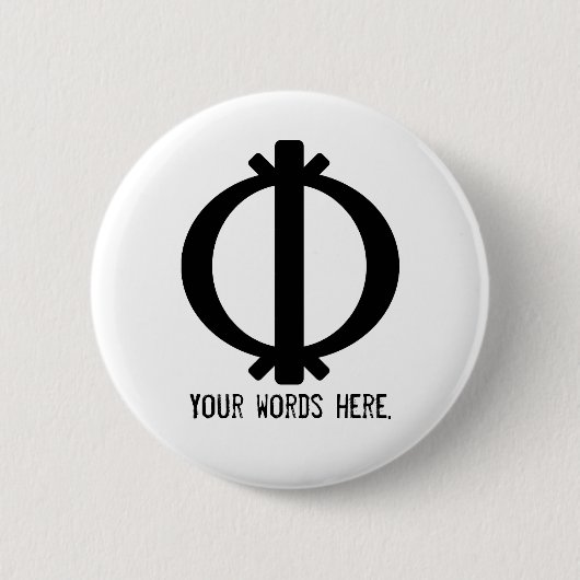 Wawa ABA | Symbol von Härte und von Beweglichkeit Button (Vorderseite)