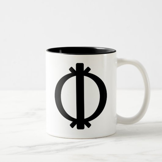 Wawa ABA | Symbol von Härte und von Beweglichkeit Zweifarbige Tasse (Rechts)