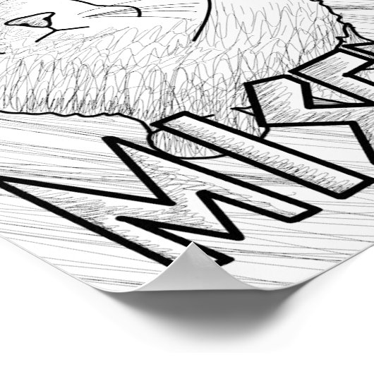 Wawa Cat Poster (Ecke)