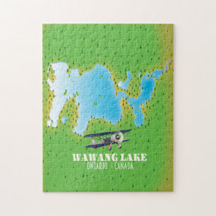 Wawang Lake Ontario Kanadische Seekarte Puzzle