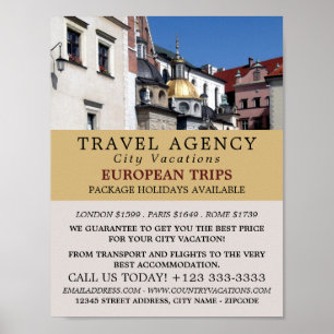 Wawel Cathedral, Krakau, Reiseagentur Werbung Poster