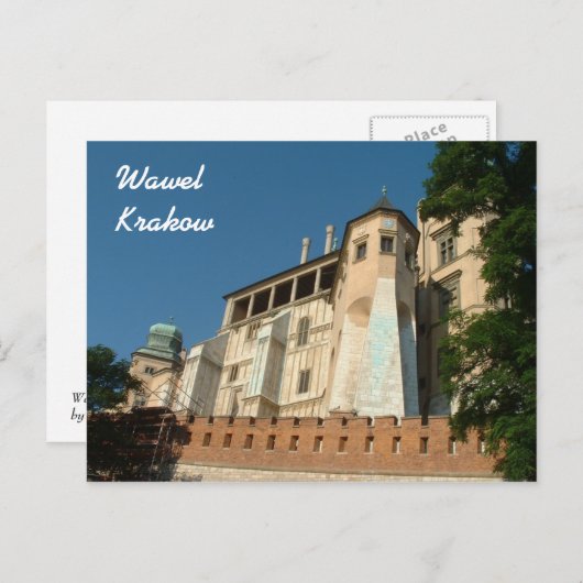 Wawel Postkarte (Vorne/Hinten)