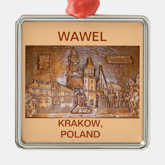 WAWEL SCHLOSS KRAKAU POLEN AUF SILBERNES ORNAMENT (Vorne)